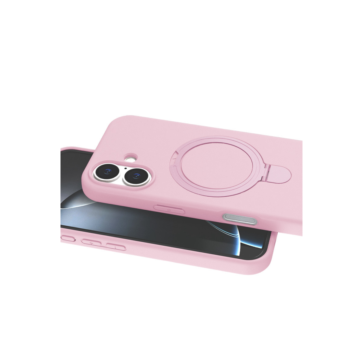 Newface Apple iPhone 16 Plus Regal Magsafe Standlı Kapak - Açık Pembe — görsel 10