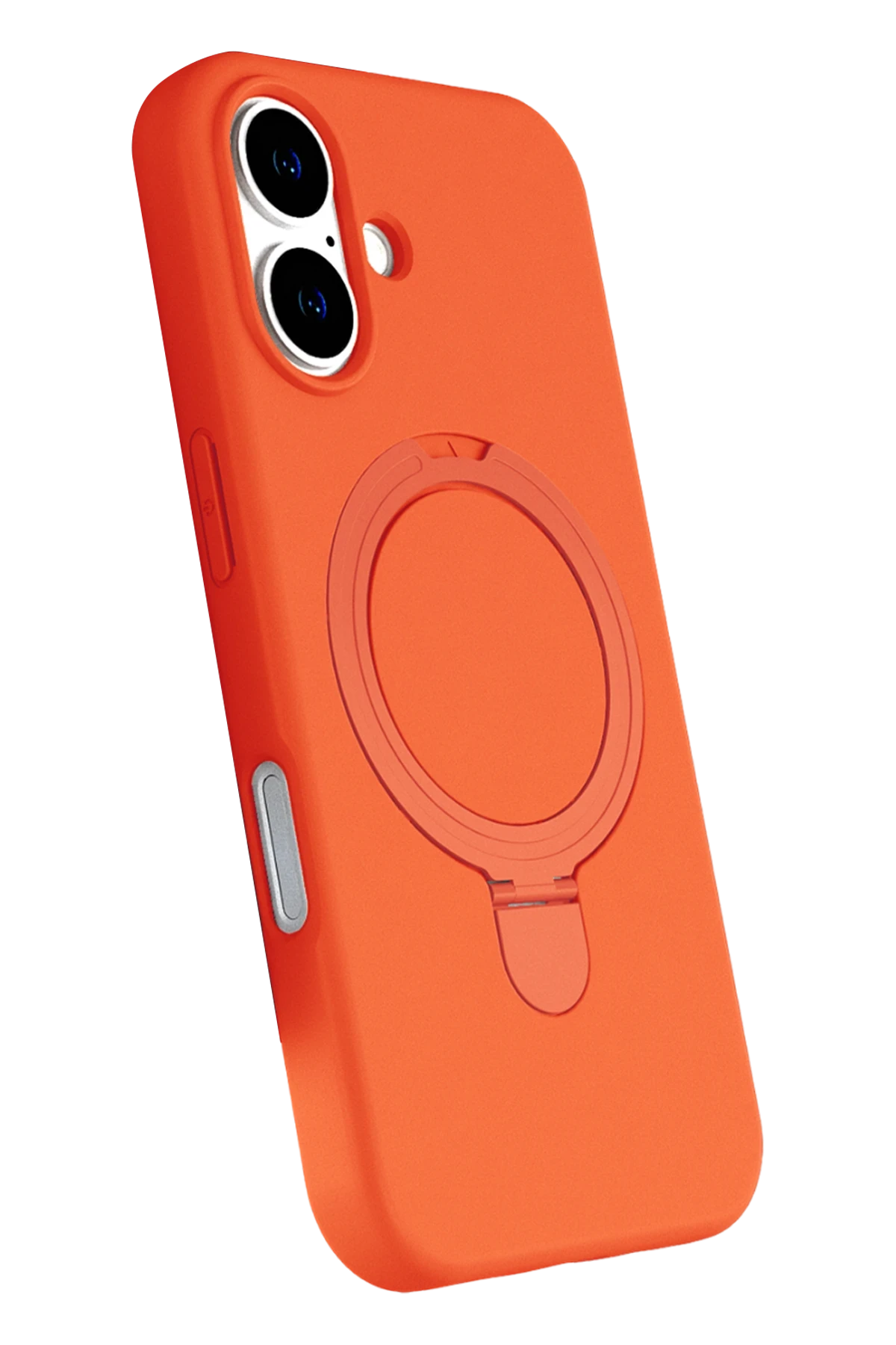 Newface Apple iPhone 16 Plus Regal Magsafe Standlı Kapak - Turuncu