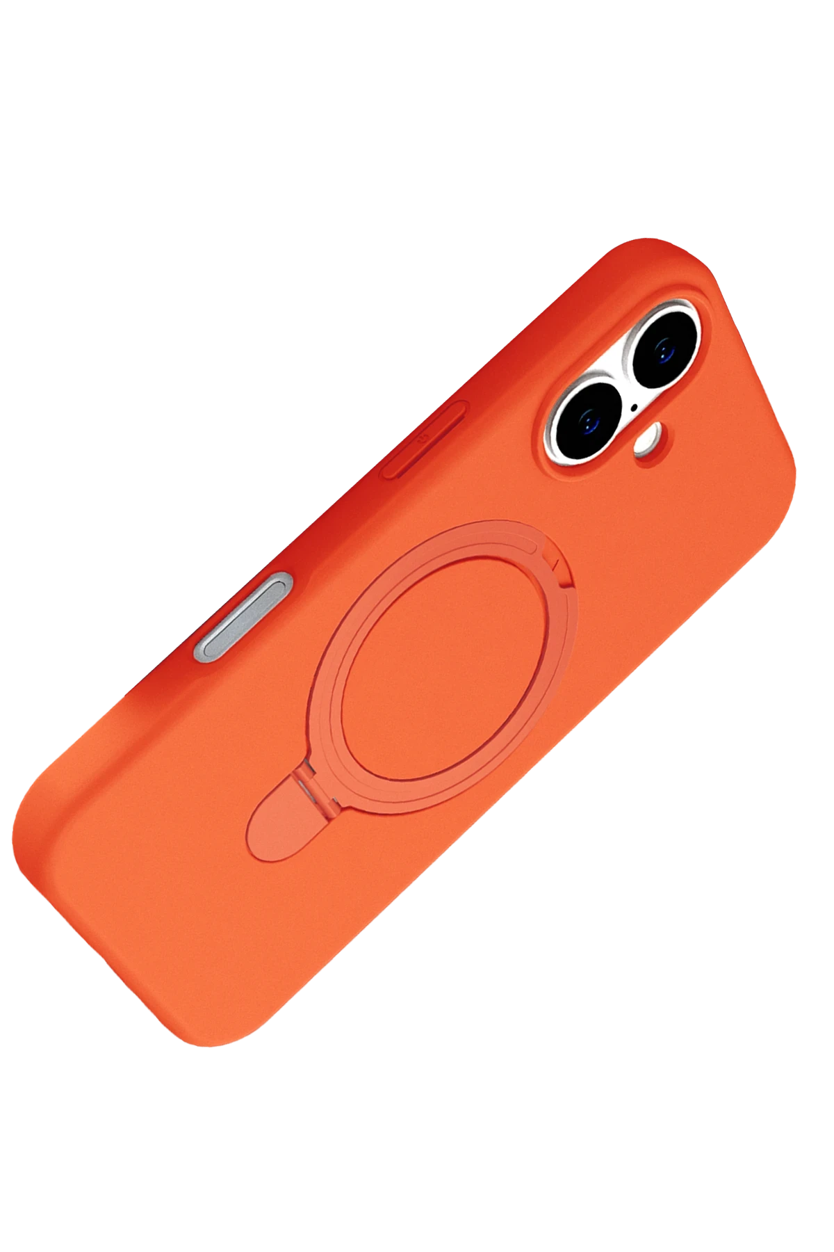 Newface Apple iPhone 16 Plus Regal Magsafe Standlı Kapak - Turuncu