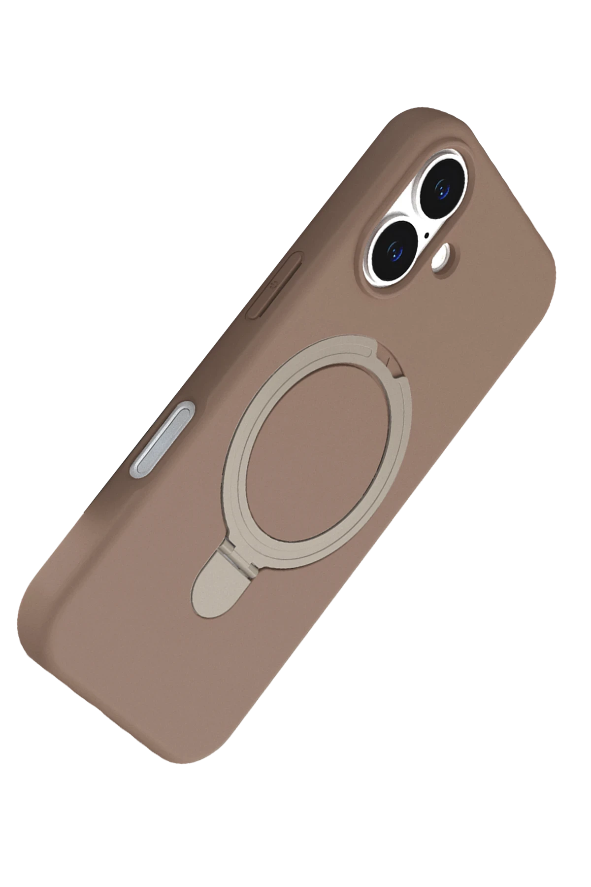 Newface Apple iPhone 16 Plus Regal Magsafe Standlı Kapak - Çöl Titanyum
