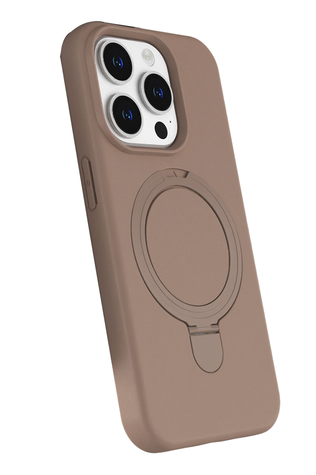 Newface Apple iPhone 14 Pro Max Regal Magsafe Standlı Kapak - Çöl Titanyum