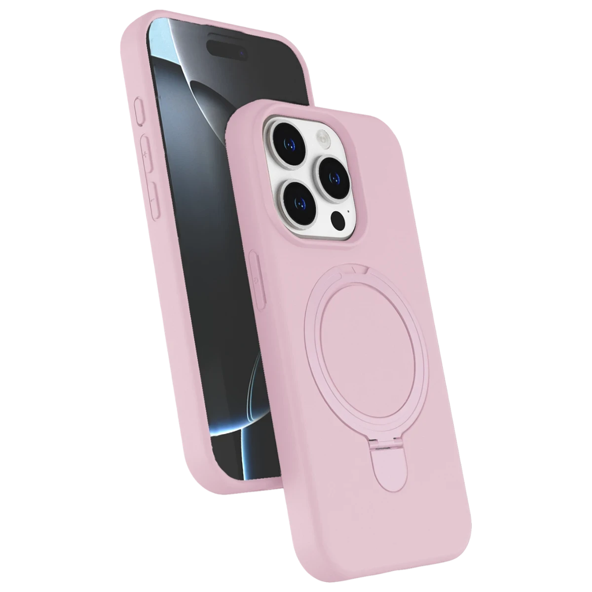 Newface Apple iPhone 14 Pro Max Regal Magsafe Standlı Kapak - Açık Pembe — görsel 6