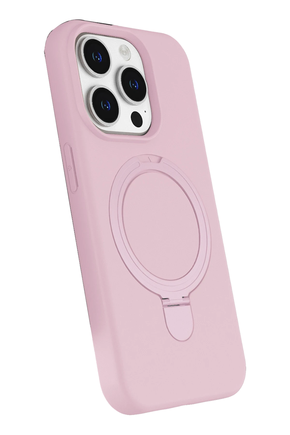 Newface Apple iPhone 14 Pro Max Regal Magsafe Standlı Kapak - Açık Pembe
