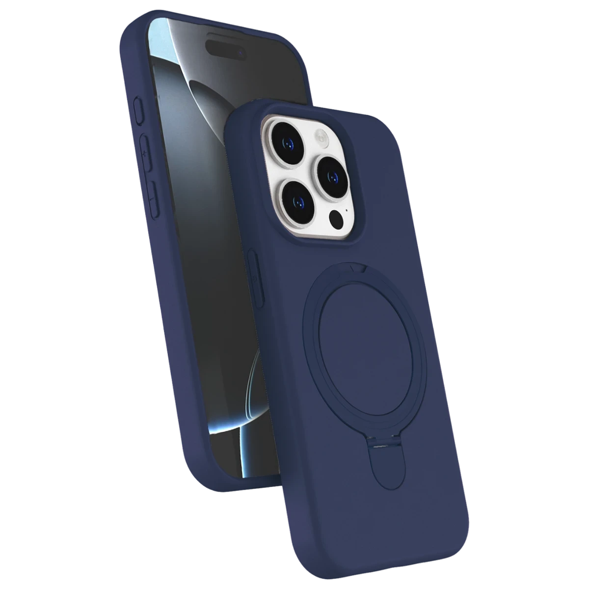 Newface Apple iPhone 14 Pro Max Regal Magsafe Standlı Kapak - Lacivert