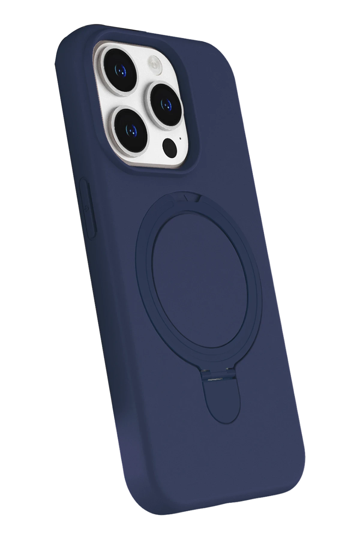 Newface Apple iPhone 14 Pro Max Regal Magsafe Standlı Kapak - Lacivert