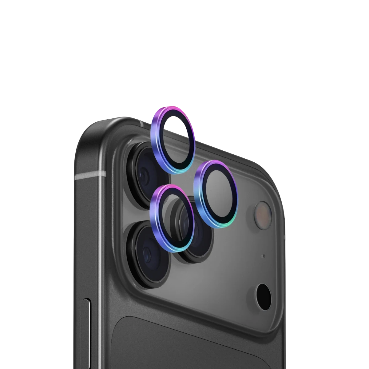 Uniq Apple iPhone 17 Pro Max Optix Alüminyum Kamera Lens Koruyucu - Rainbow