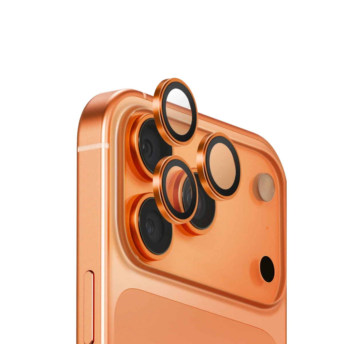 Uniq Apple iPhone 17 Pro Max Optix Alüminyum Kamera Lens Koruyucu - Turuncu
