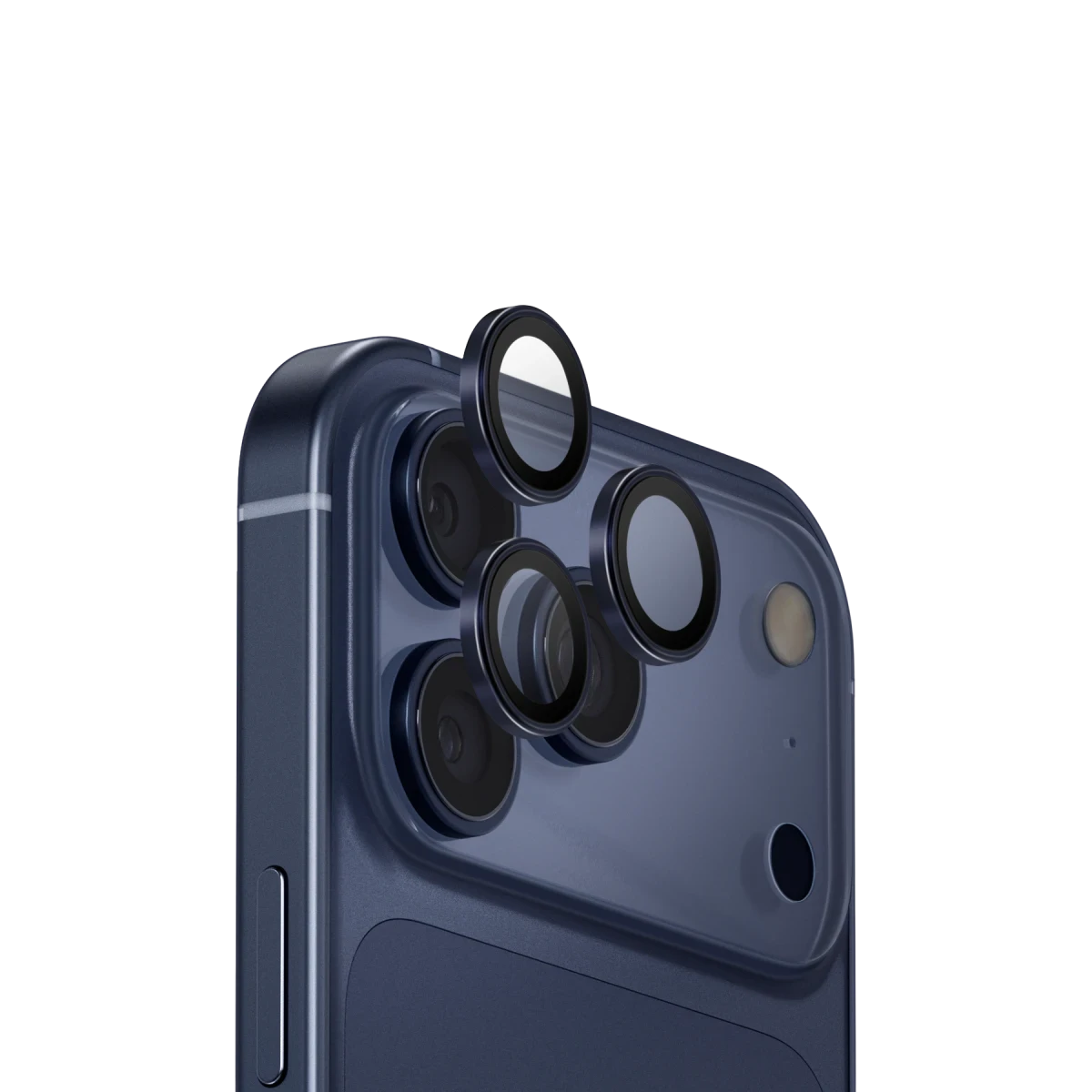 Uniq Apple iPhone 17 Pro Max Optix Alüminyum Kamera Lens Koruyucu - Lacivert