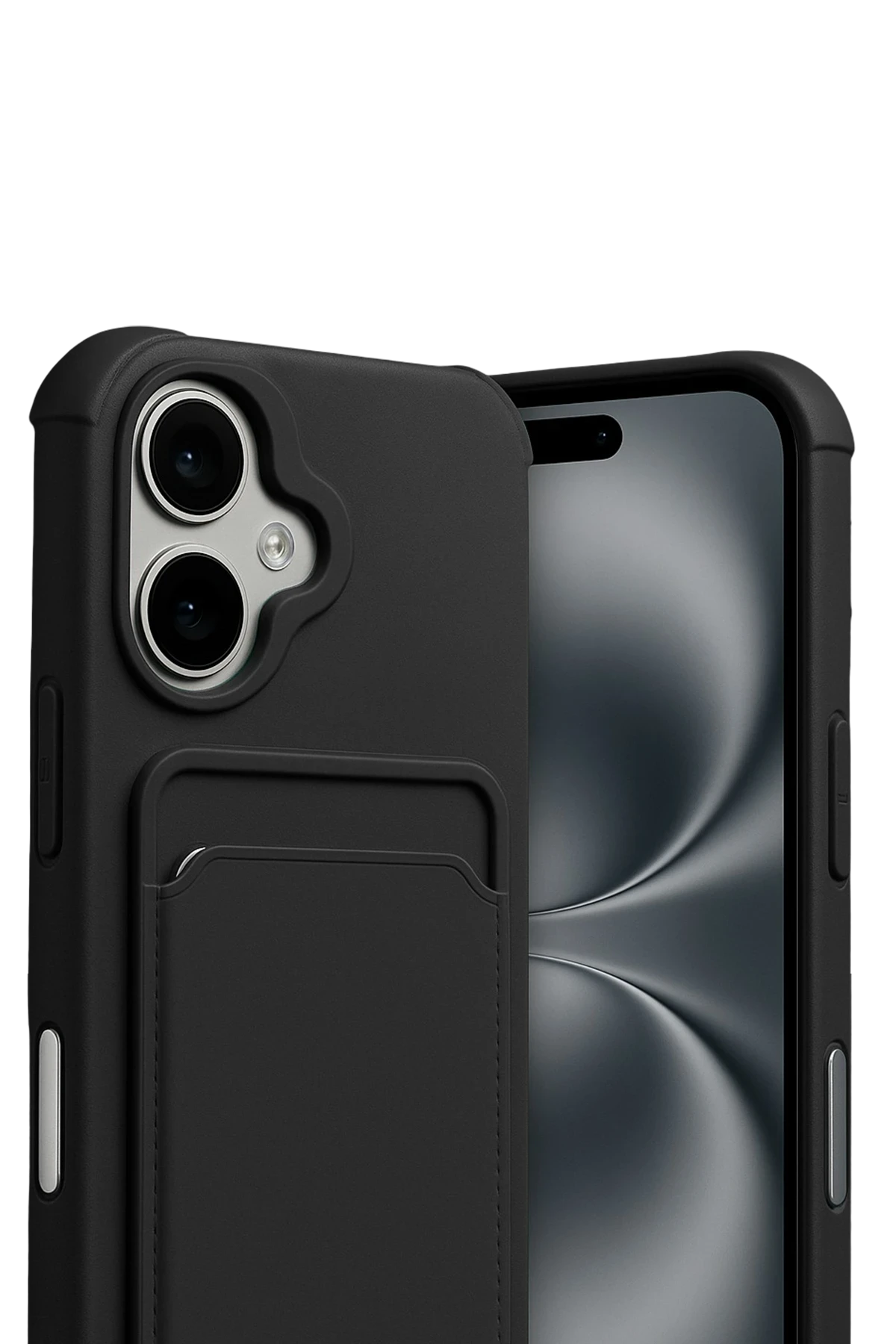 Newface Apple iPhone 17 Kelvin Kartvizitli Silikon - Siyah