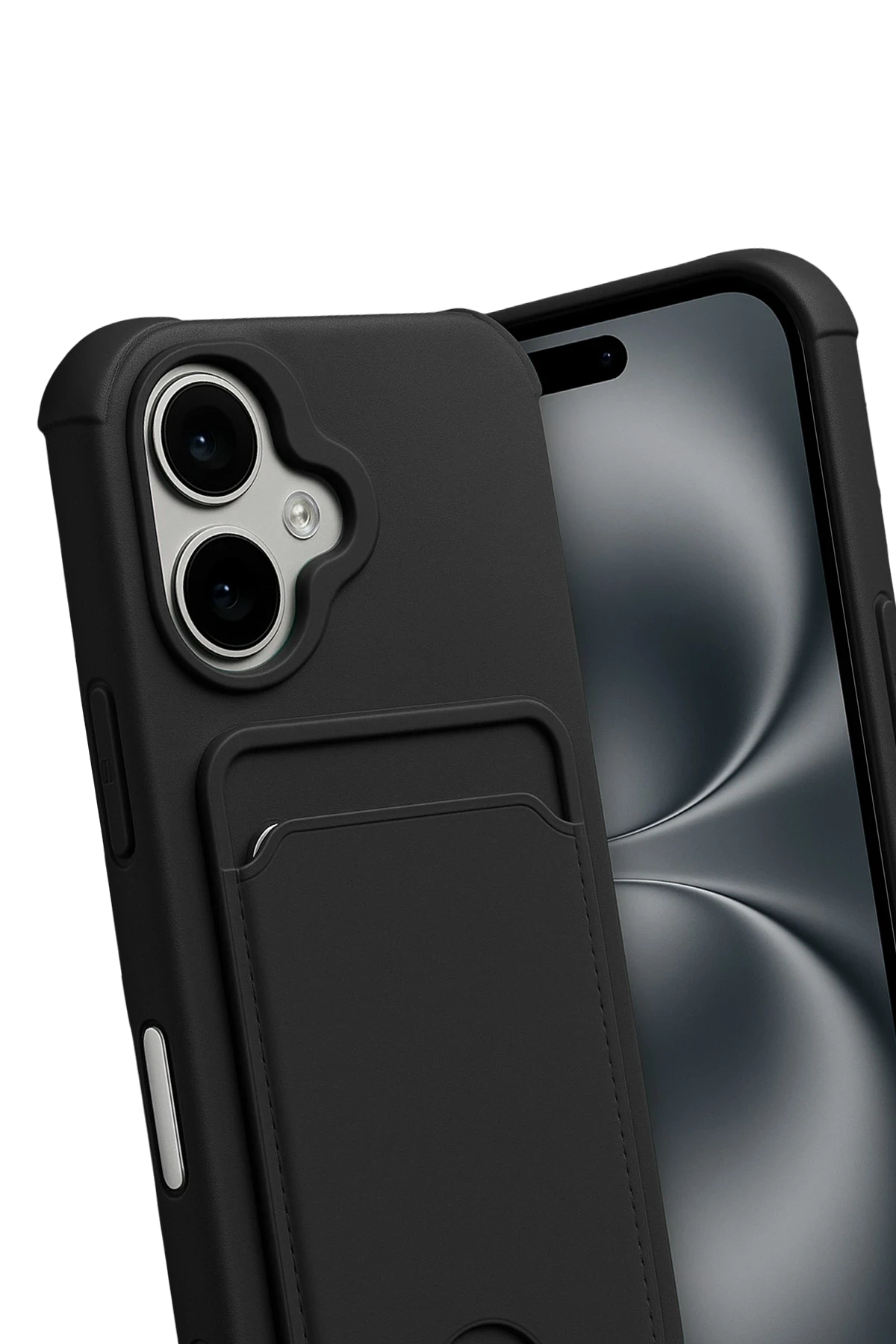 Newface Apple iPhone 17 Kelvin Kartvizitli Silikon - Siyah