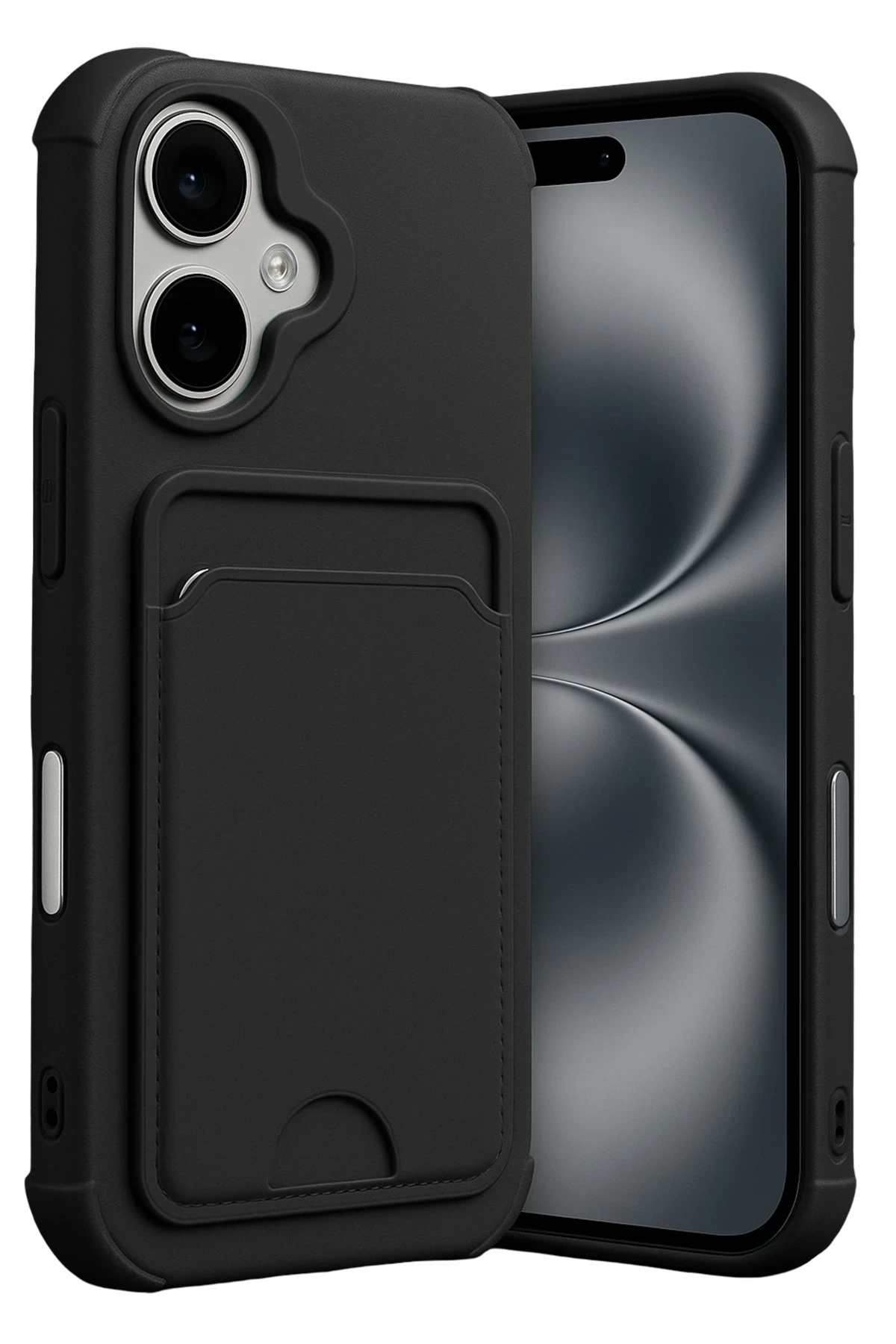 Newface Apple iPhone 17 Kelvin Kartvizitli Silikon - Siyah