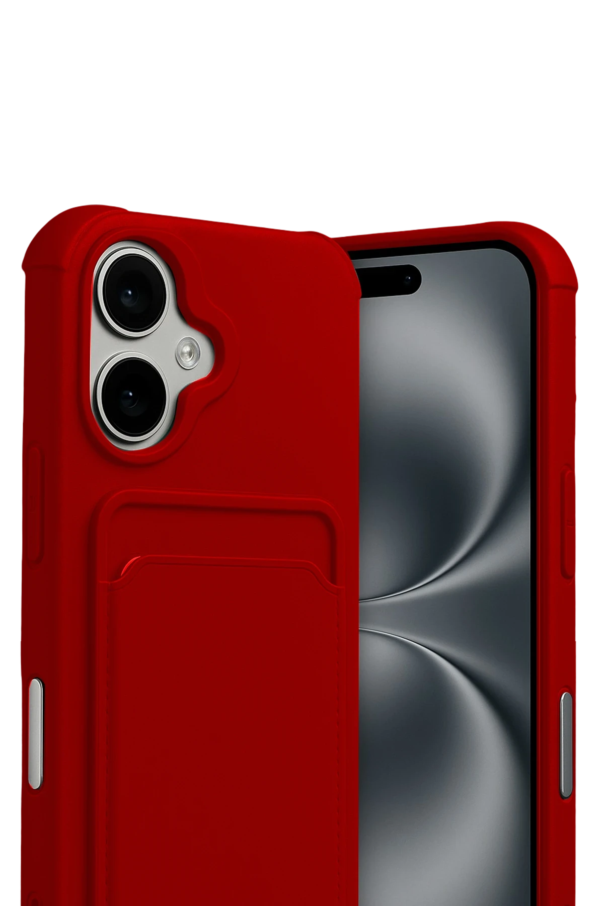 Newface Apple iPhone 17 Kelvin Kartvizitli Silikon - Kırmızı