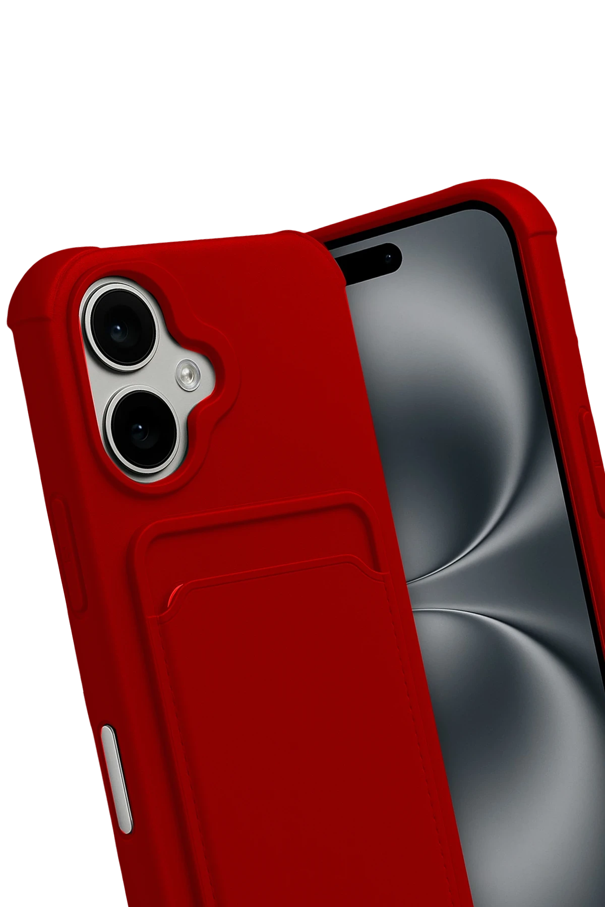Newface Apple iPhone 17 Kelvin Kartvizitli Silikon - Kırmızı