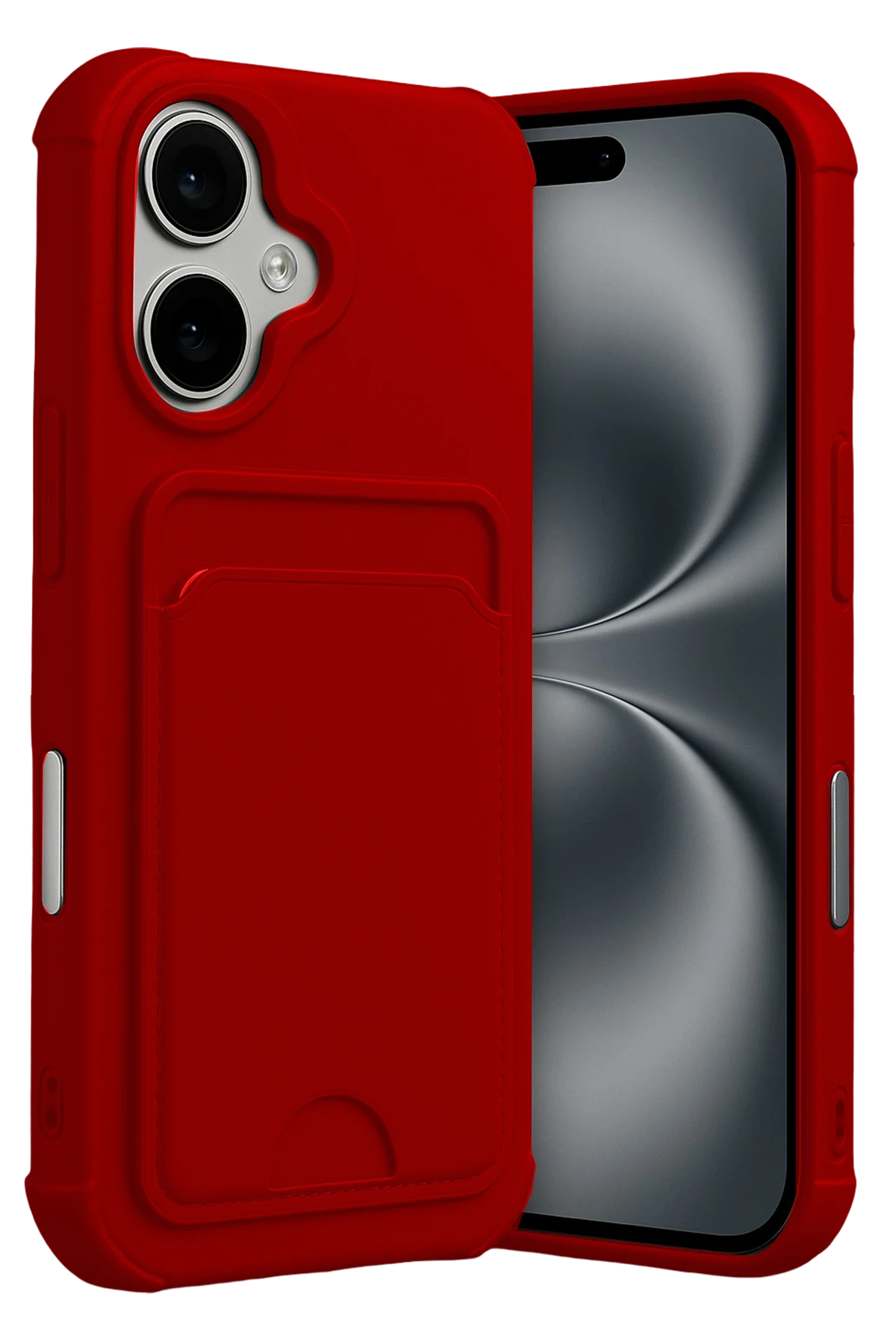 Newface Apple iPhone 17 Kelvin Kartvizitli Silikon - Kırmızı