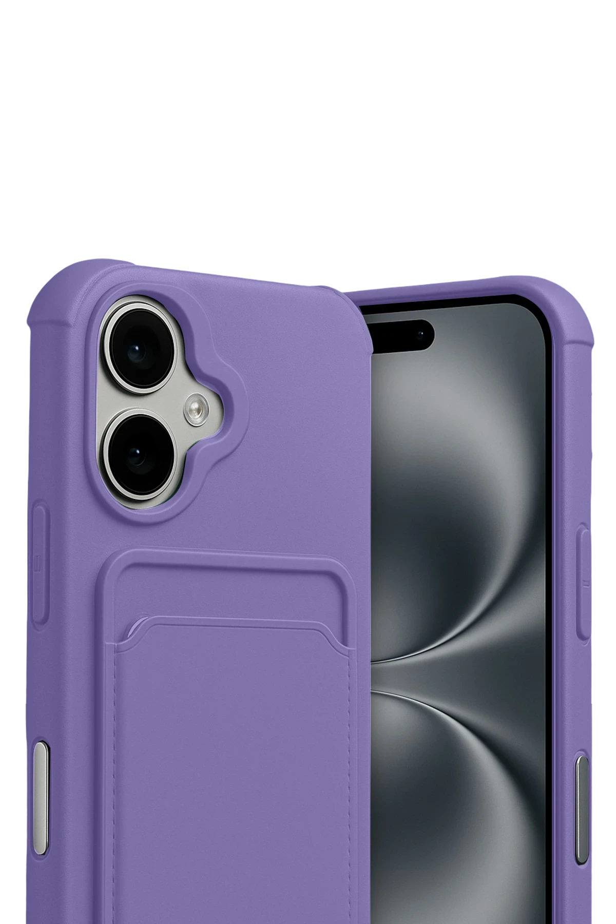Newface Apple iPhone 17 Kelvin Kartvizitli Silikon - Lila