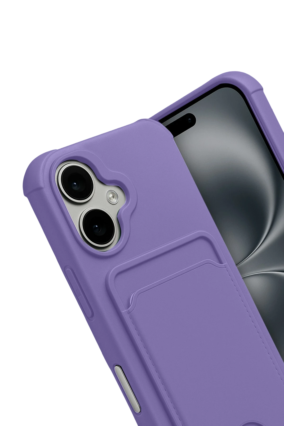 Newface Apple iPhone 17 Kelvin Kartvizitli Silikon - Lila