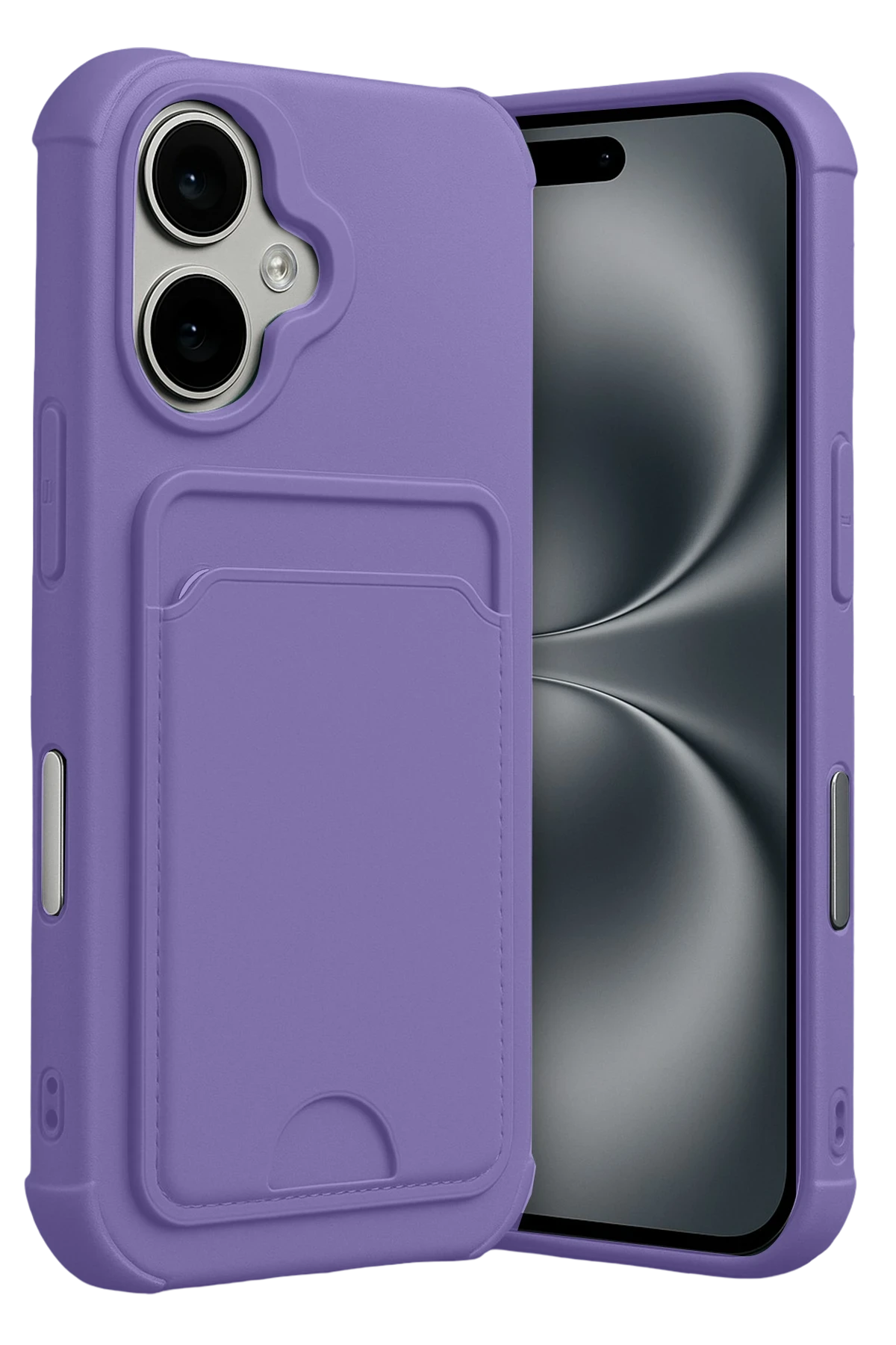 Newface Apple iPhone 17 Kelvin Kartvizitli Silikon - Lila
