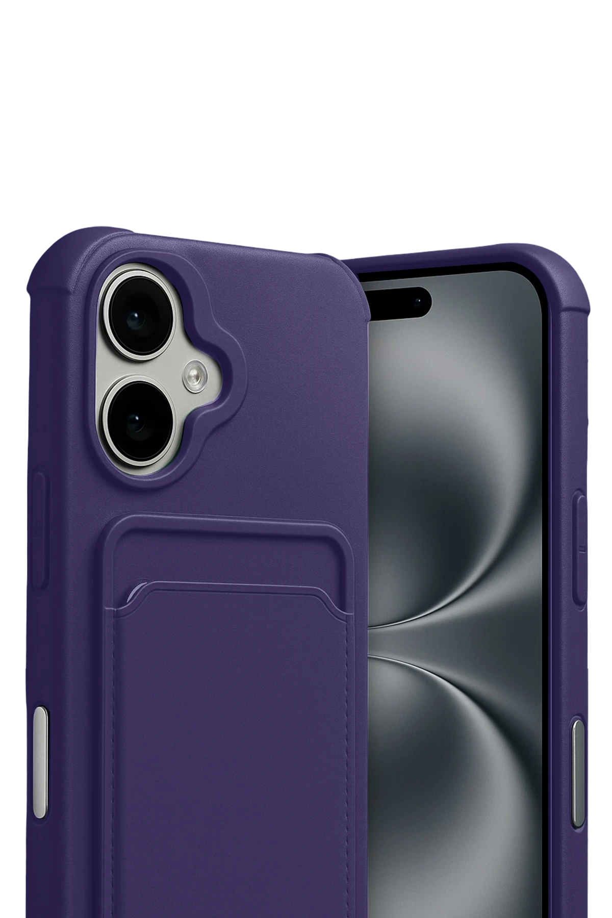 Newface Apple iPhone 17 Kelvin Kartvizitli Silikon - Derin Mor