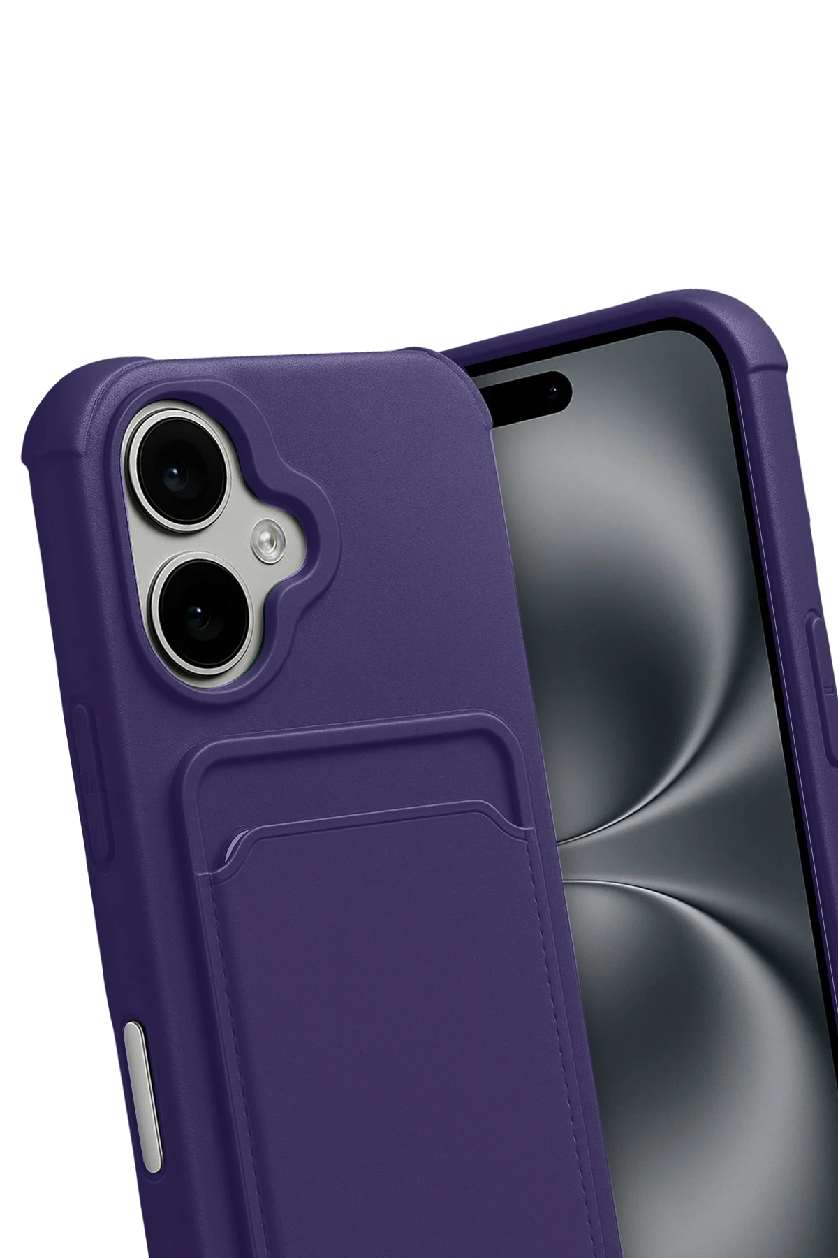 Newface Apple iPhone 17 Kelvin Kartvizitli Silikon - Derin Mor