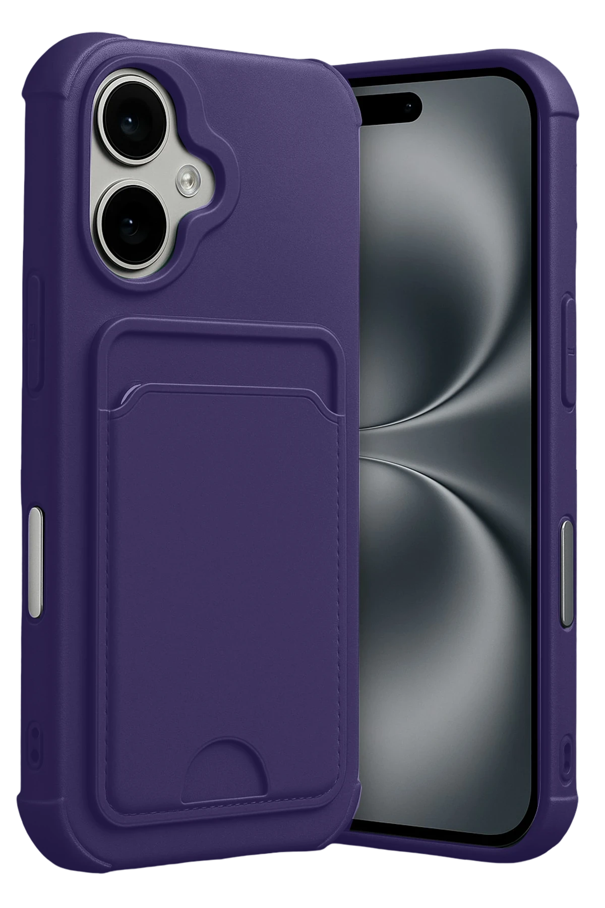 Newface Apple iPhone 17 Kelvin Kartvizitli Silikon - Derin Mor