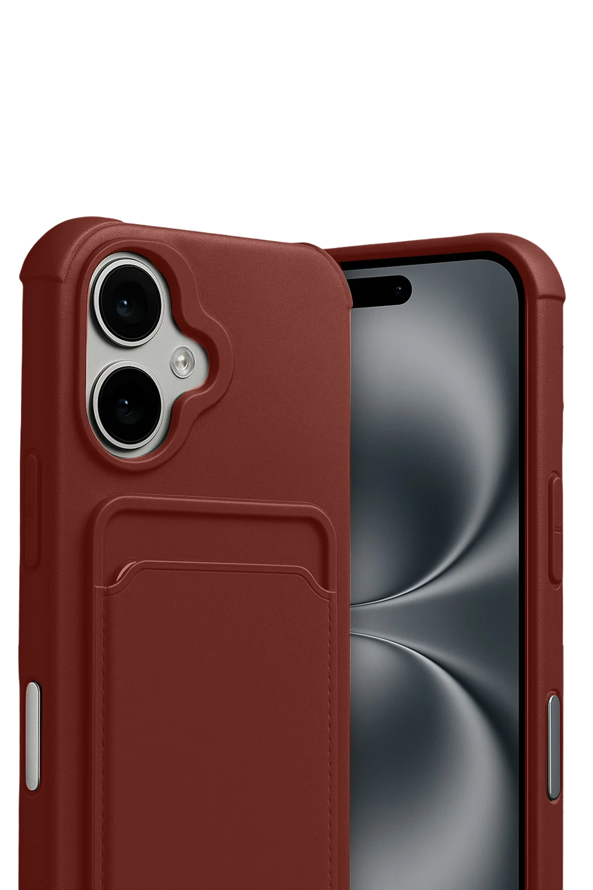 Newface Apple iPhone 17 Kelvin Kartvizitli Silikon - Bordo