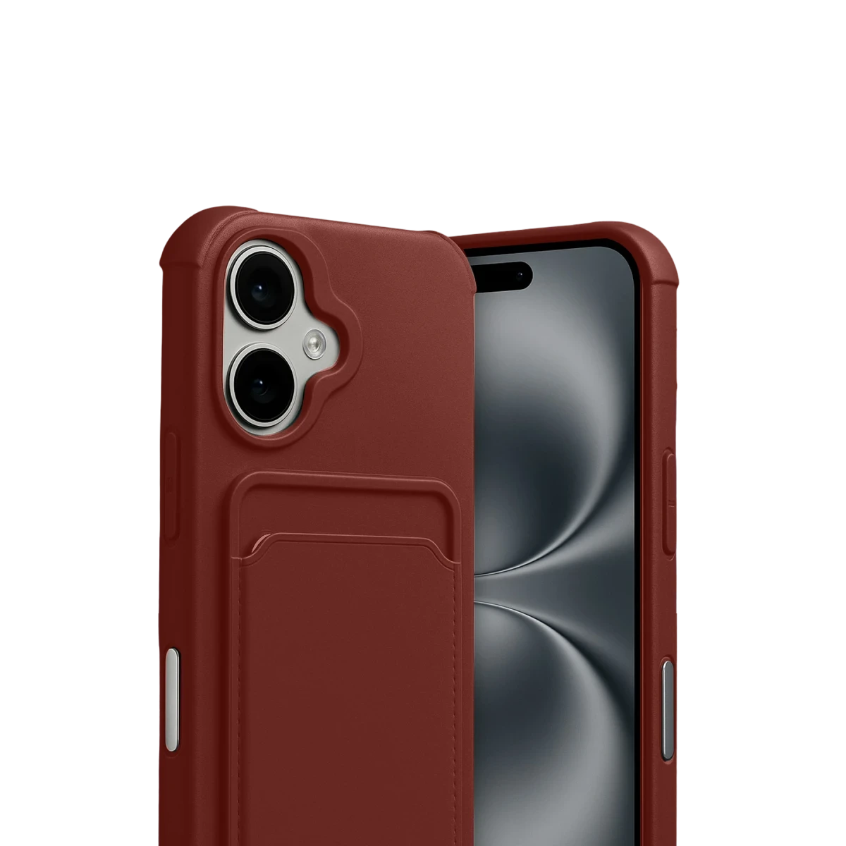 Newface Apple iPhone 17 Kelvin Kartvizitli Silikon - Bordo