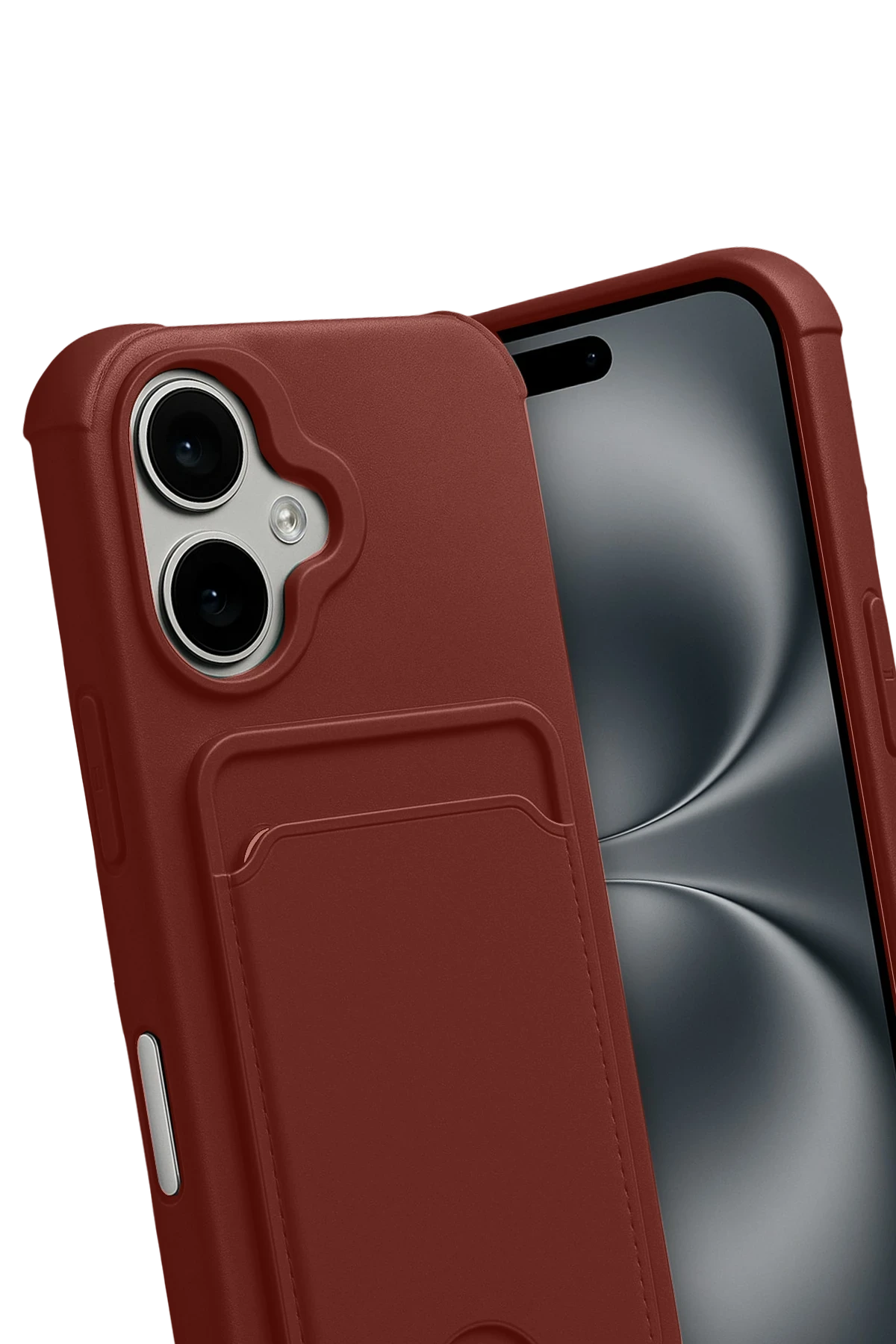 Newface Apple iPhone 17 Kelvin Kartvizitli Silikon - Bordo