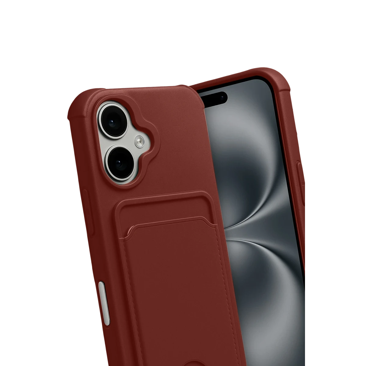 Newface Apple iPhone 17 Kelvin Kartvizitli Silikon - Bordo