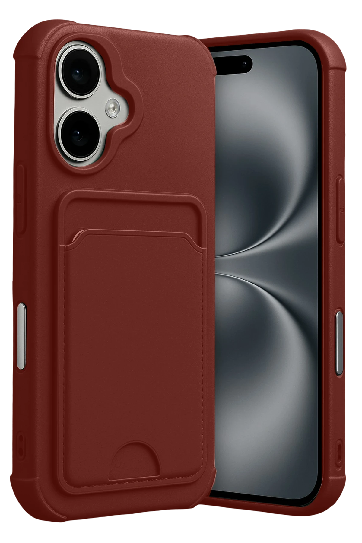 Newface Apple iPhone 17 Kelvin Kartvizitli Silikon - Bordo