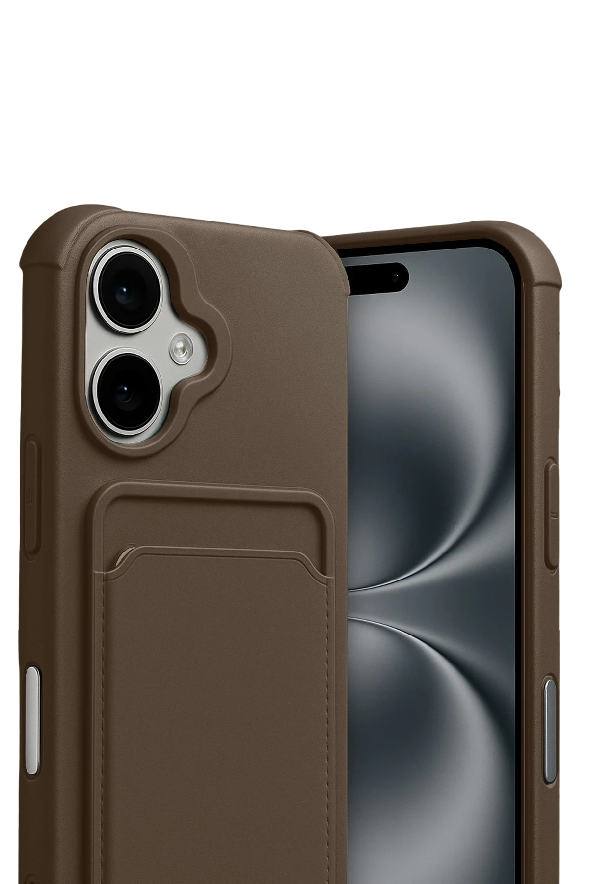 Newface Apple iPhone 17 Kelvin Kartvizitli Silikon - Kahverengi