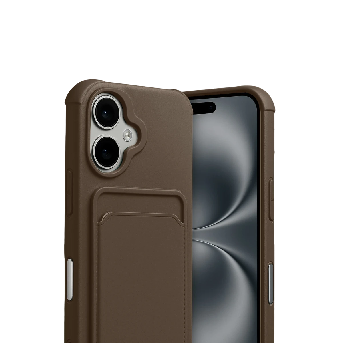 Newface Apple iPhone 17 Kelvin Kartvizitli Silikon - Kahverengi