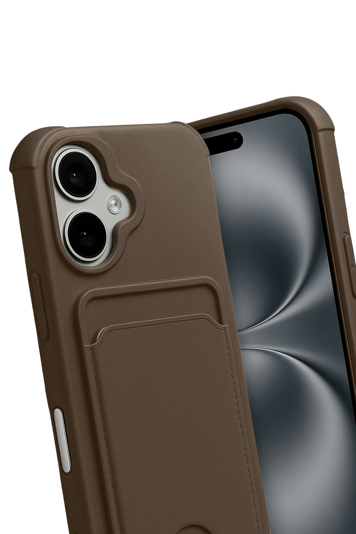 Newface Apple iPhone 17 Kelvin Kartvizitli Silikon - Kahverengi