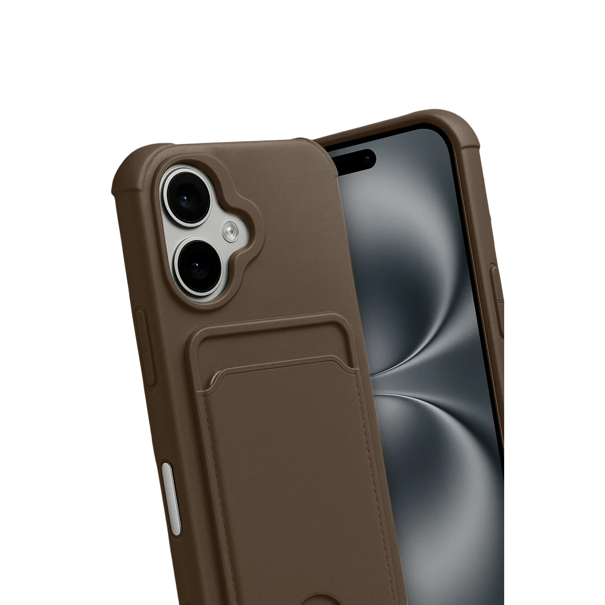 Newface Apple iPhone 17 Kelvin Kartvizitli Silikon - Kahverengi