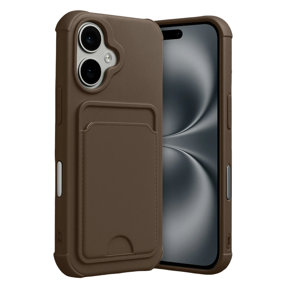 Newface Apple iPhone 17 Kelvin Kartvizitli Silikon - Kahverengi