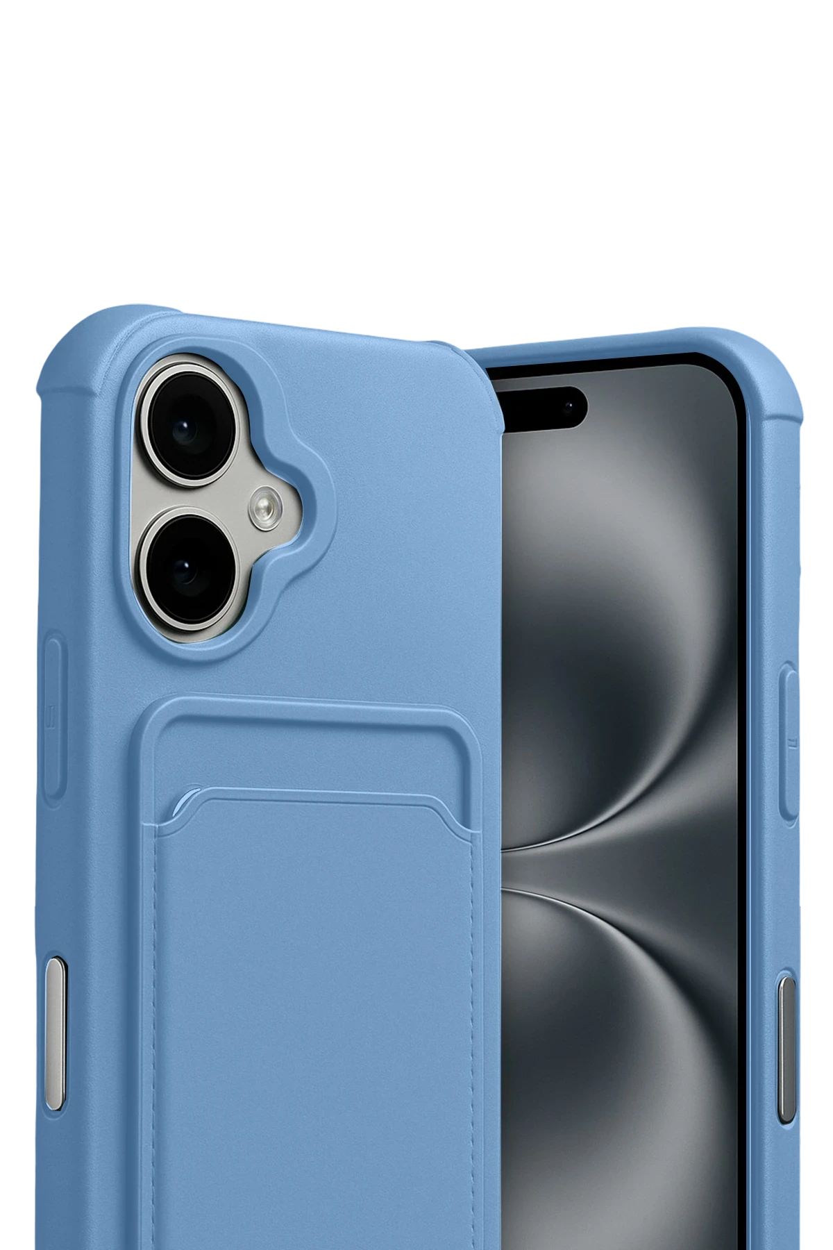 Newface Apple iPhone 17 Kelvin Kartvizitli Silikon - Mavi