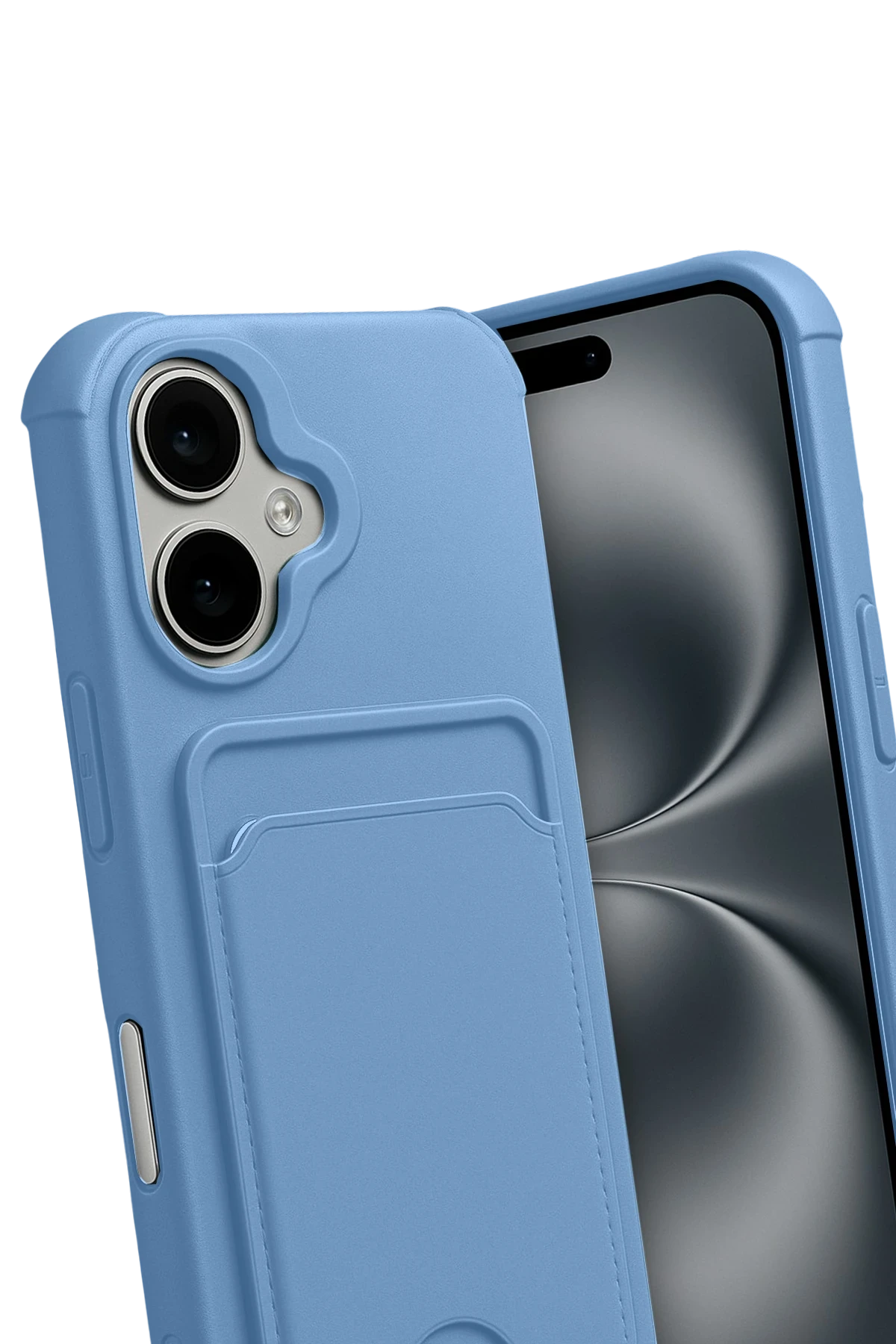 Newface Apple iPhone 17 Kelvin Kartvizitli Silikon - Mavi