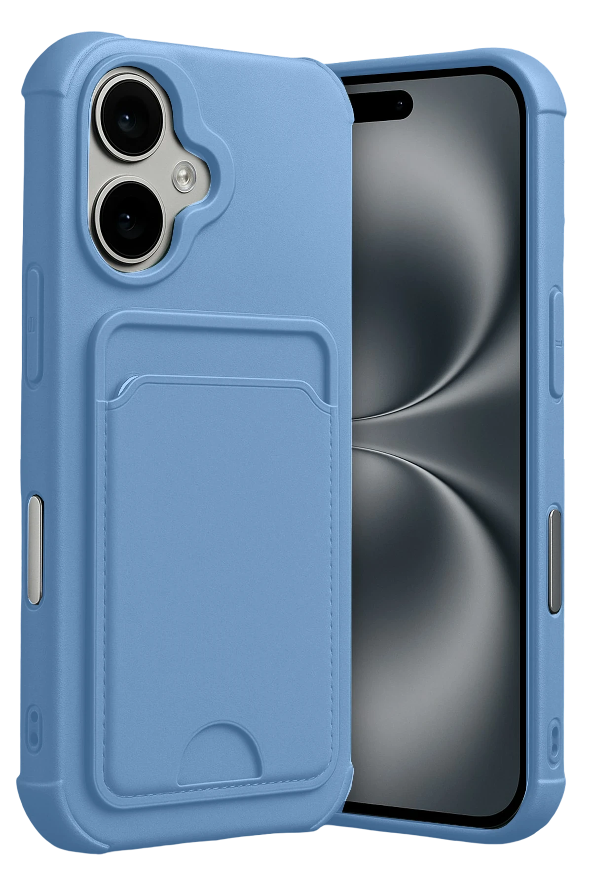 Newface Apple iPhone 17 Kelvin Kartvizitli Silikon - Mavi
