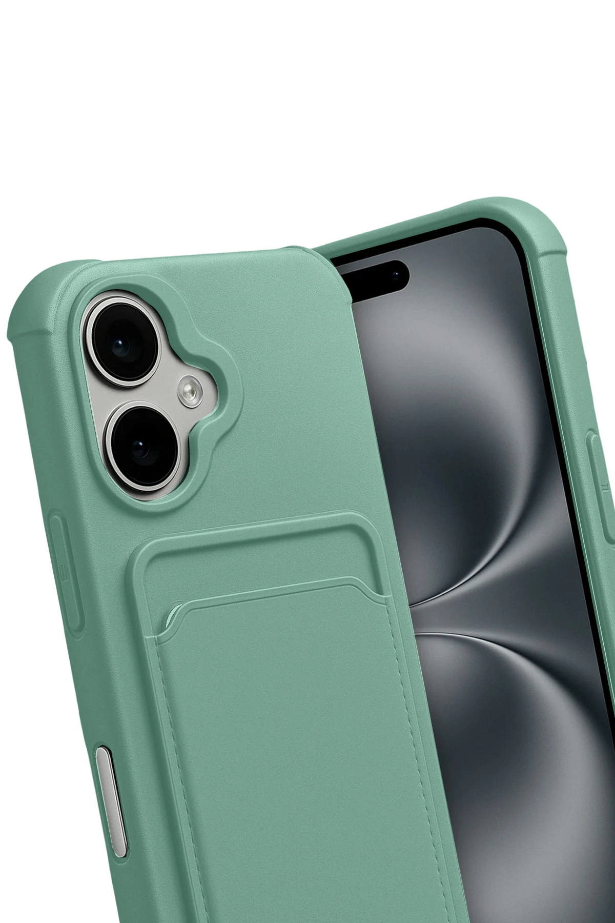 Newface Apple iPhone 17 Kelvin Kartvizitli Silikon - Açık Yeşil