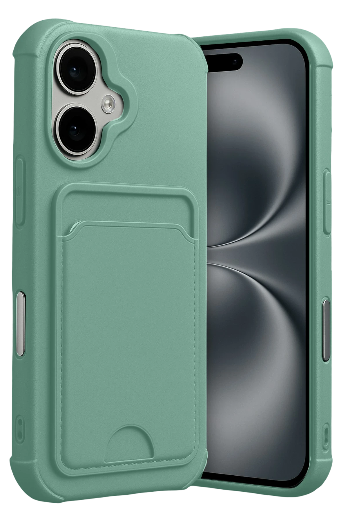 Newface Apple iPhone 17 Kelvin Kartvizitli Silikon - Açık Yeşil