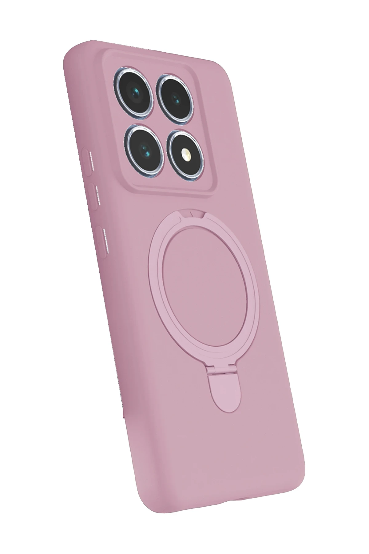 Newface Xiaomi Mi 14T Pro Regal Magsafe Standlı Kapak - Açık Pembe