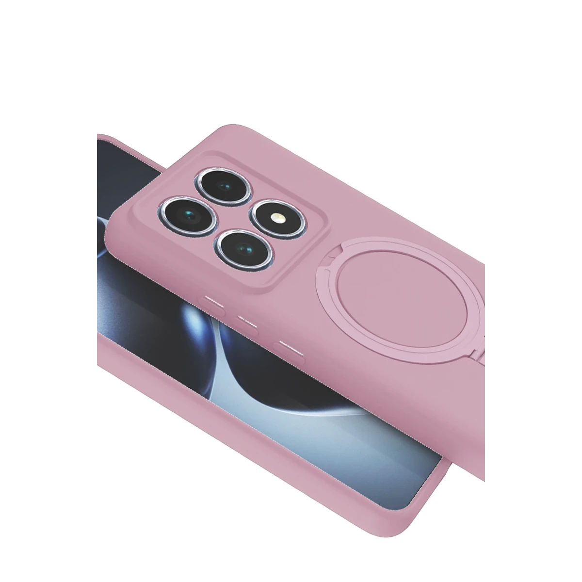 Newface Xiaomi Mi 14T Pro Regal Magsafe Standlı Kapak - Açık Pembe — görsel 8