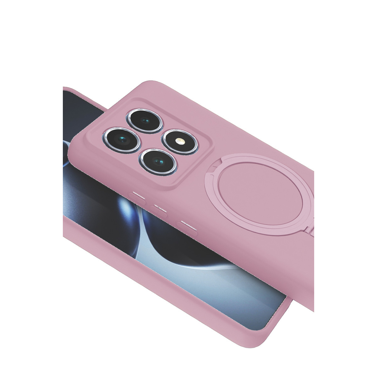 Newface Xiaomi Mi 14T Pro Regal Magsafe Standlı Kapak - Açık Pembe — görsel 12