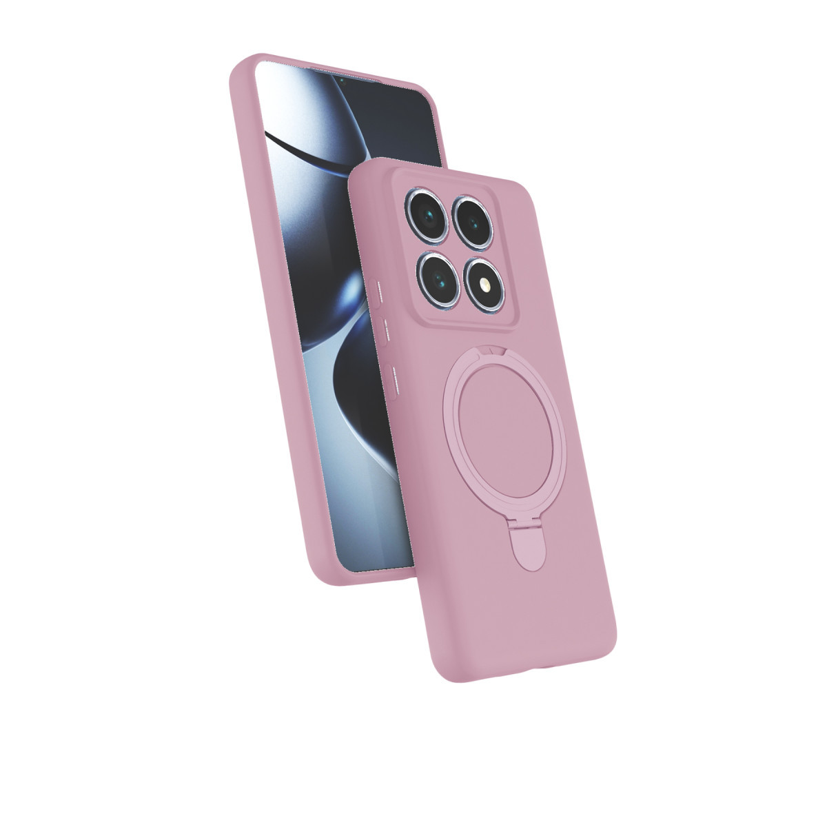Newface Xiaomi Mi 14T Pro Regal Magsafe Standlı Kapak - Açık Pembe — görsel 9