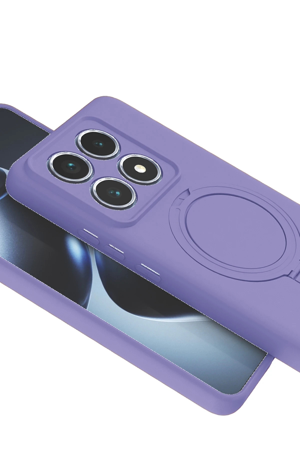 Newface Xiaomi Mi 14T Pro Regal Magsafe Standlı Kapak - Lila