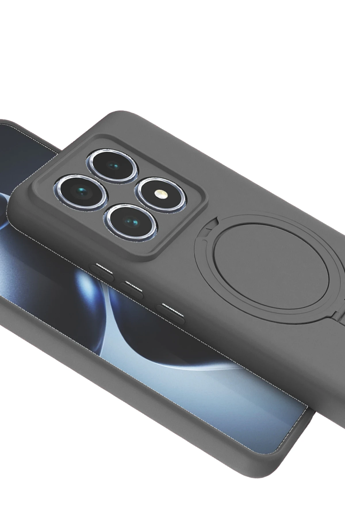 Newface Xiaomi Mi 14T Pro Regal Magsafe Standlı Kapak - Titan Gri