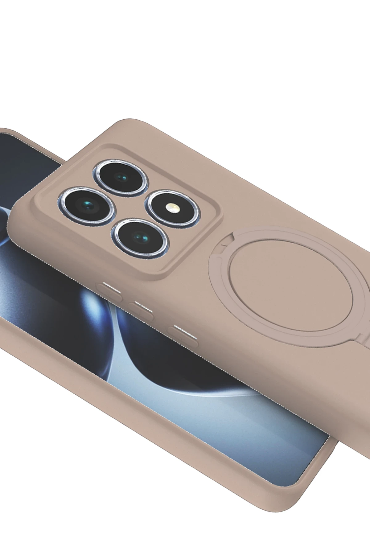 Newface Xiaomi Mi 14T Pro Regal Magsafe Standlı Kapak - Çöl Titanyum