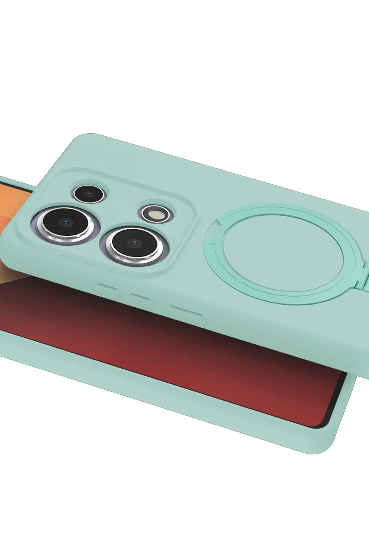Newface Xiaomi Redmi Note 13 Pro 4G Regal Magsafe Standlı Kapak - Su Yeşili