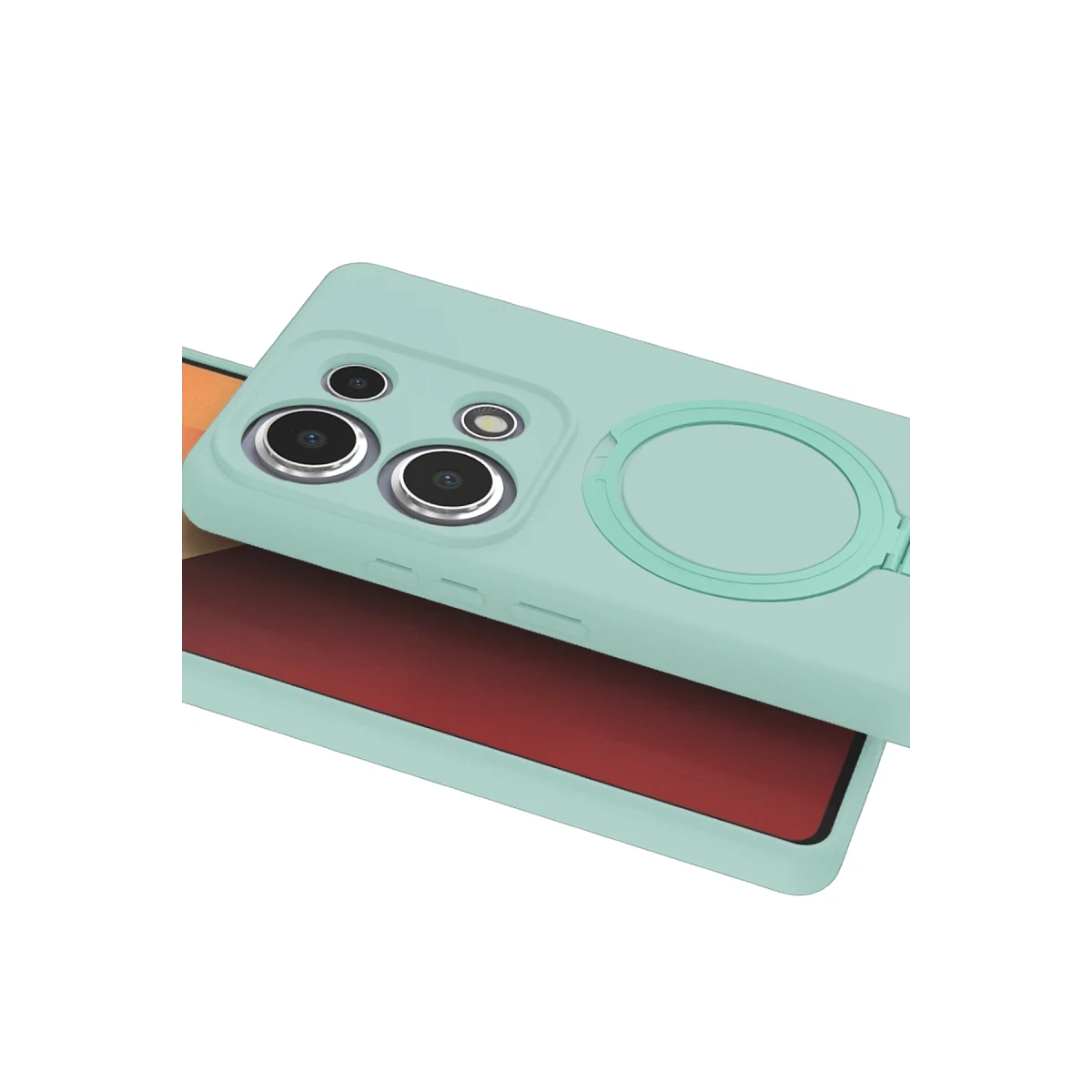 Xiaomi Redmi Note 13 Pro 4G Regal Magsafe Standlı Kapak - Su Yeşili