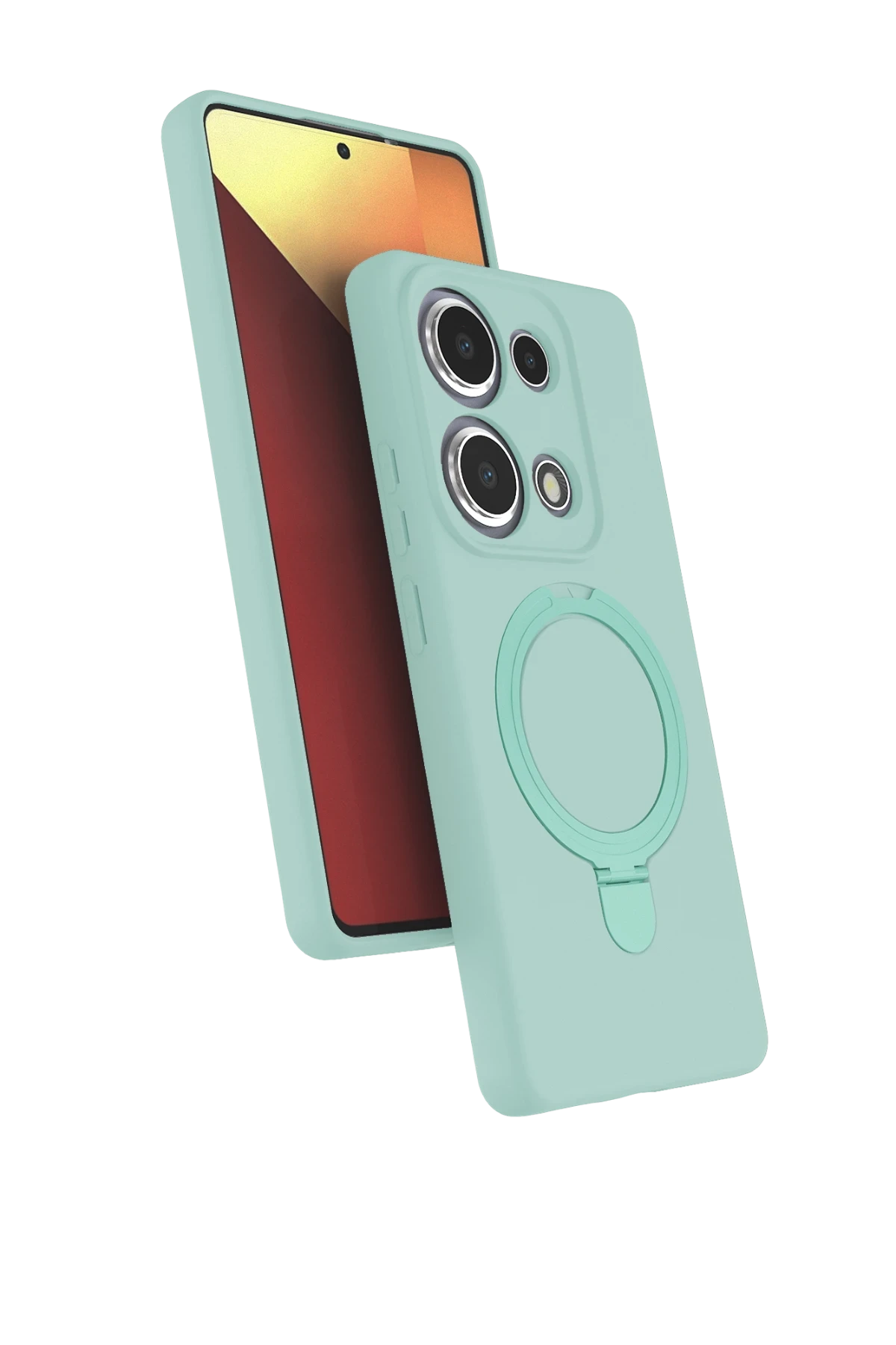 Newface Xiaomi Redmi Note 13 Pro 4G Regal Magsafe Standlı Kapak - Su Yeşili