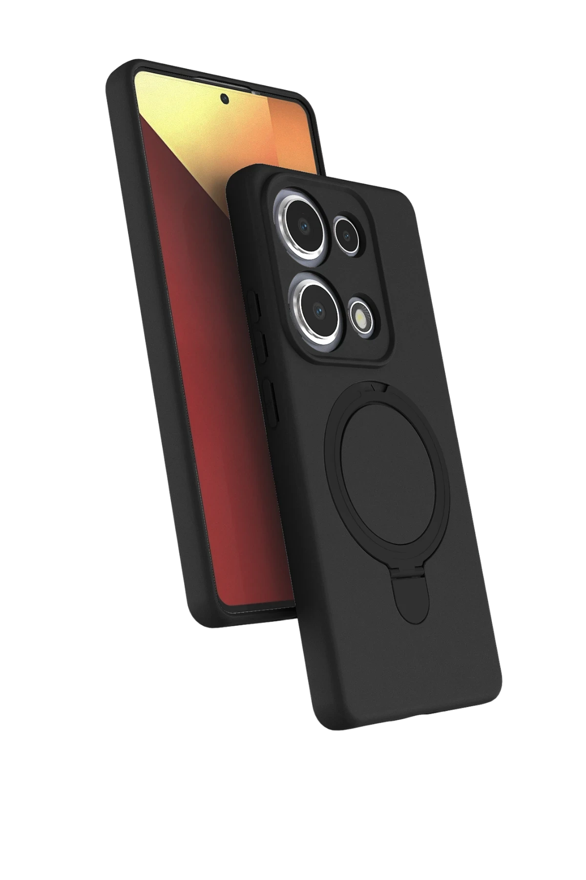 Newface Xiaomi Redmi Note 13 Pro 4G Regal Magsafe Standlı Kapak - Siyah